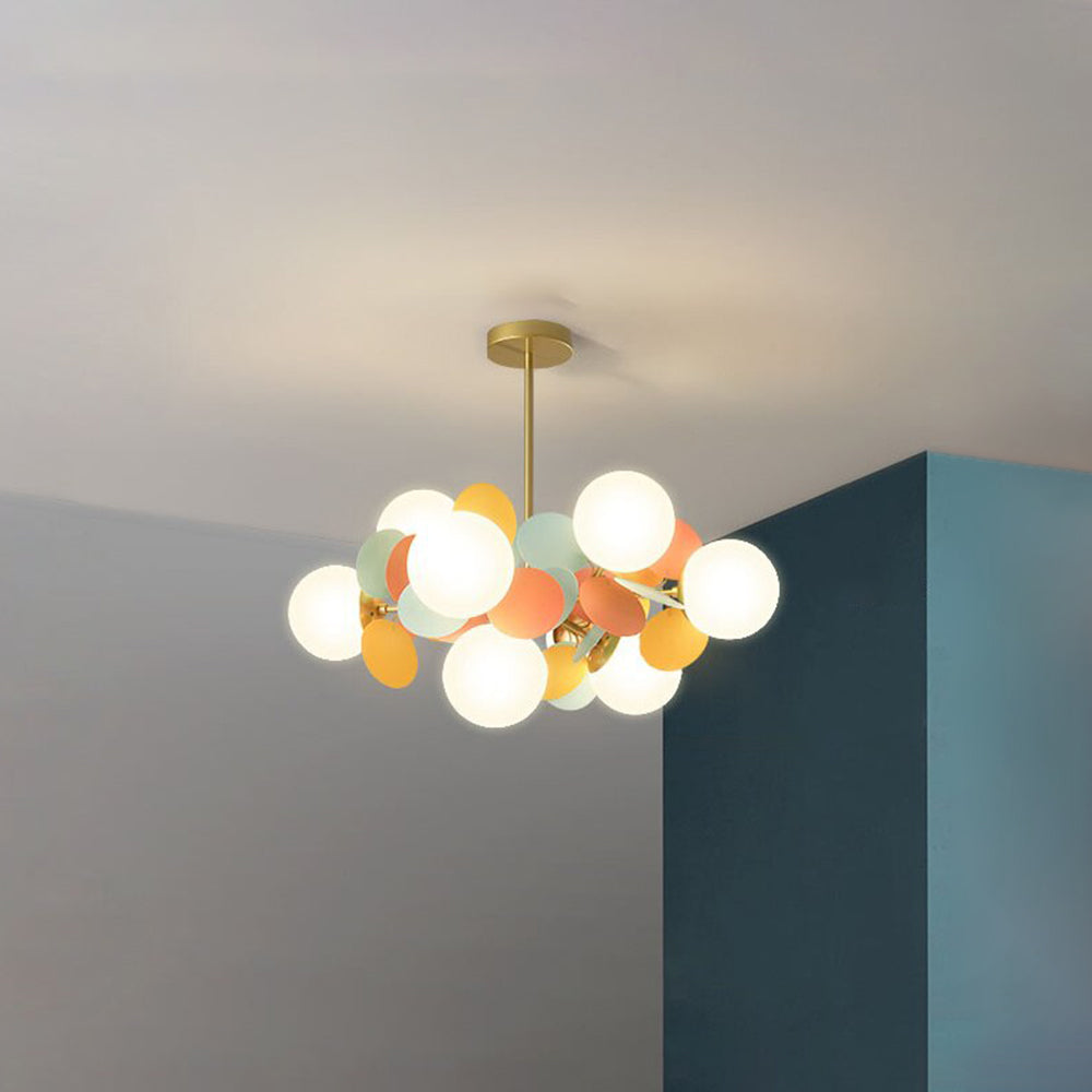 Bloementak Kroonluchter Plafondlamp Meerdere Lichtpunten Metaal Glas Woonkamer Eetkamer Slaapkamer LED | Sulvida