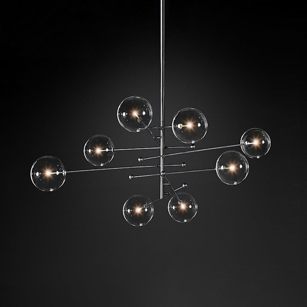 Hanglampen met Glazen Bollen Goud 6 of 8 Lichtpunten LED Inclusief Woonkamer Slaapkamer Eetkamer Design | Sulvida