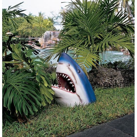 Sculpture décorative de crocodile en résine pour jardin, étang et piscine, ornement réaliste de reptile pour bassin | Sulvida