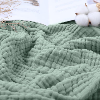Gazen Katoenen Deken Dubbellaags Luchtig Ademend Zacht Licht Zomerdeken Mousseline Sprei King Queen Size | Sulvida