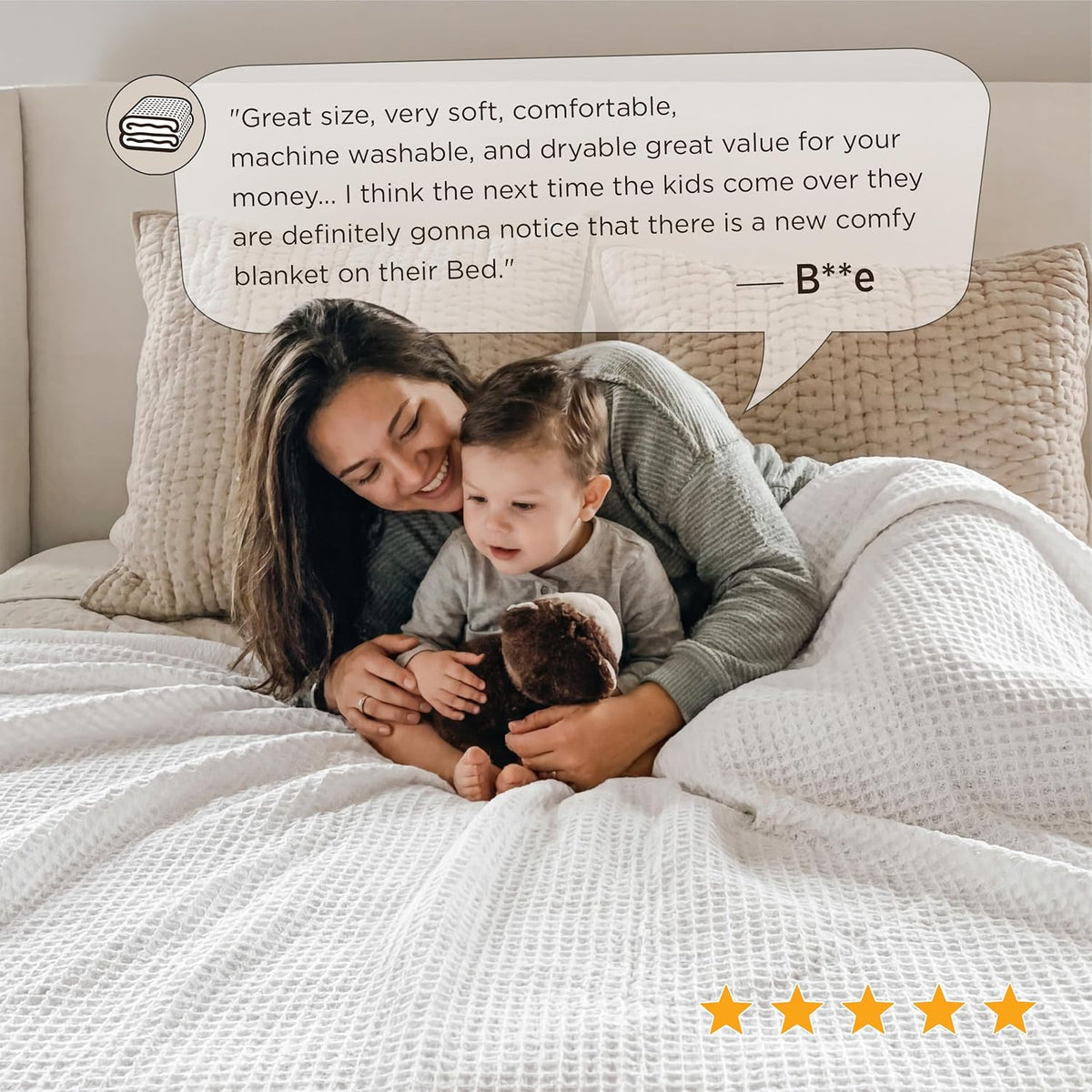 Katoenen Wafelweefsel Deken Queen Size Zacht Ademend Licht Luxe Zomerdeken voor Bed Bank Slaapkamer Comfort | Sulvida