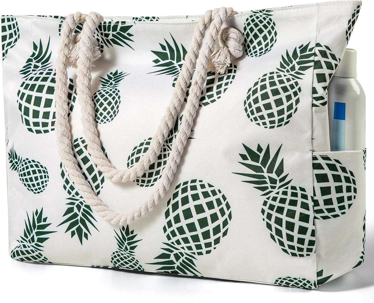 Strandtas Groot Waterdicht met Rits Zandbestendig Reisschoudertas Beach Shopper Vrouwen Zwembad Vakantie | Sulvida