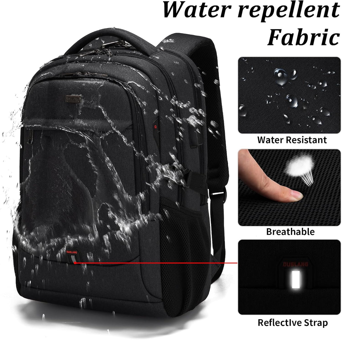 Reis Laptoptas met USB-Lader en Anti-Diefstal Vak Waterafstotend Polyester voor 13 tot 17 Inch Laptop | Sulvida