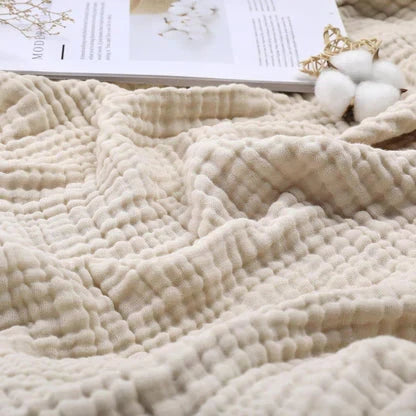 Gazen Katoenen Deken Dubbellaags Luchtig Ademend Zacht Licht Zomerdeken Mousseline Sprei King Queen Size | Sulvida