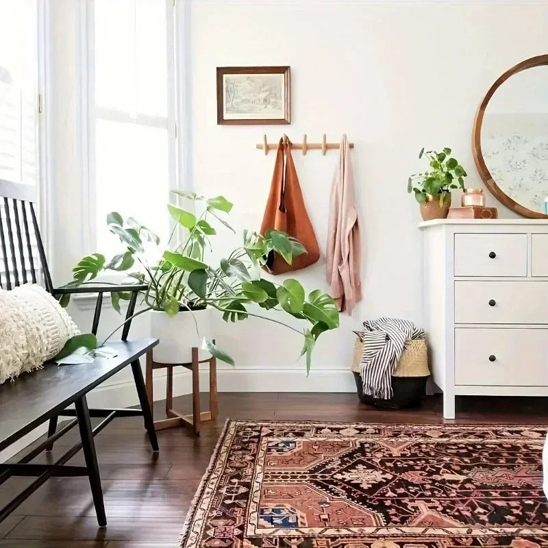 Wandkapstok Massief Eiken met 4 of 5 Haken Scandinavisch Design Minimalistisch Hal Entree Opbergen Wonen | Sulvida