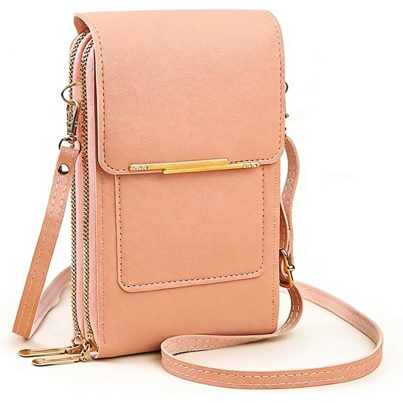 Crossbody Telefoontas met RFID-bescherming en Touchscreen Venster – Veilige Handsfree Portemonnee voor Smartphones tot 6,7 inch | Sulvida