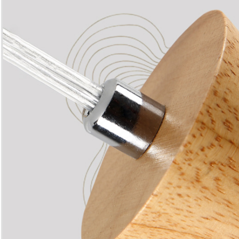 Glazen Hanglamp met Houten Ring Notenbruin Messing Eethoek Woonkamer Slaapkamer Sfeerverlichting Design | Sulvida