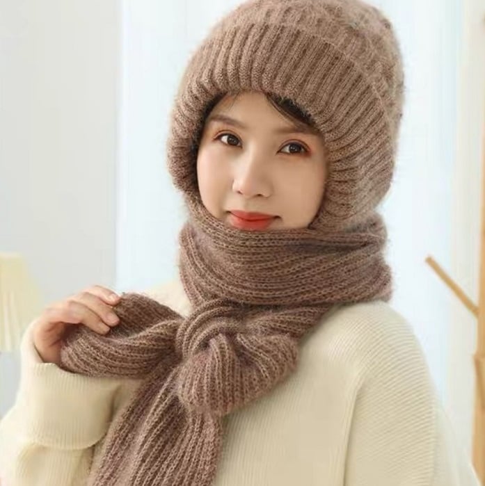 Cagoule avec protection des oreilles et chauffe-visage et oreilles intégré Accessoire d'hiver pour les activités de plein air par temps froid | Sulvida
