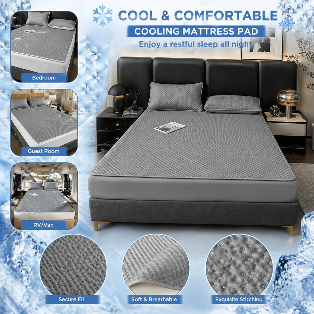 Surmatelas rafraîchissant pliable pour lit simple et double, confort de sommeil en été, respirant et frais | Sulvida