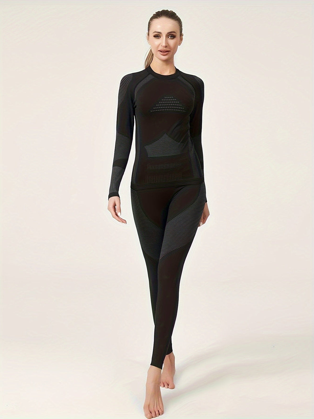 Thermo-Ondergoed Set Dames Thermisch Skiën Yoga Warm Basis Comfortabel Herfst Winter Sportkleding Laagjes | Sulvida