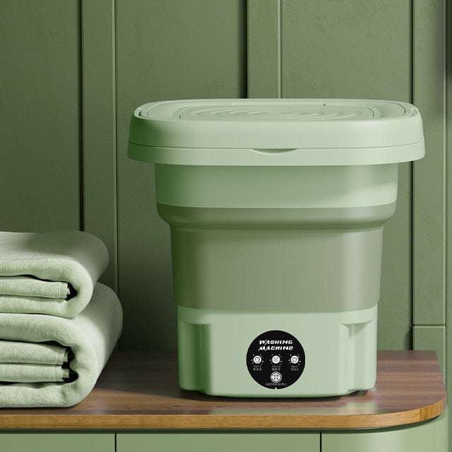 Draagbare Wasmachine Compact Groen Paars voor Kamperen Reizen Studentenkamers Klein Wasapparaat Camping | Sulvida