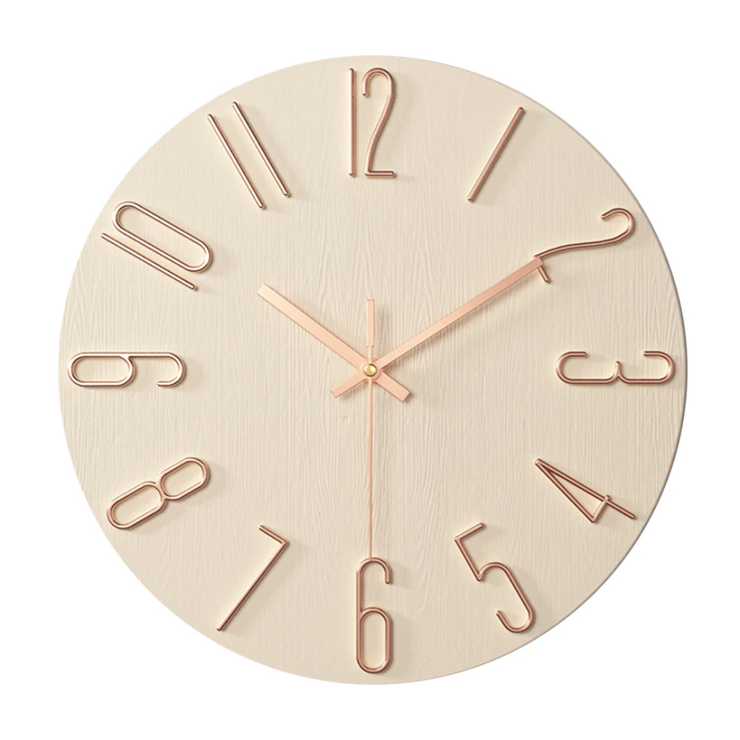 Wandklok Ronde Klok Moderne Stille Wandklok voor Woonkamer Kantoor Slaapkamer Keuken Decoratief Design | Sulvida