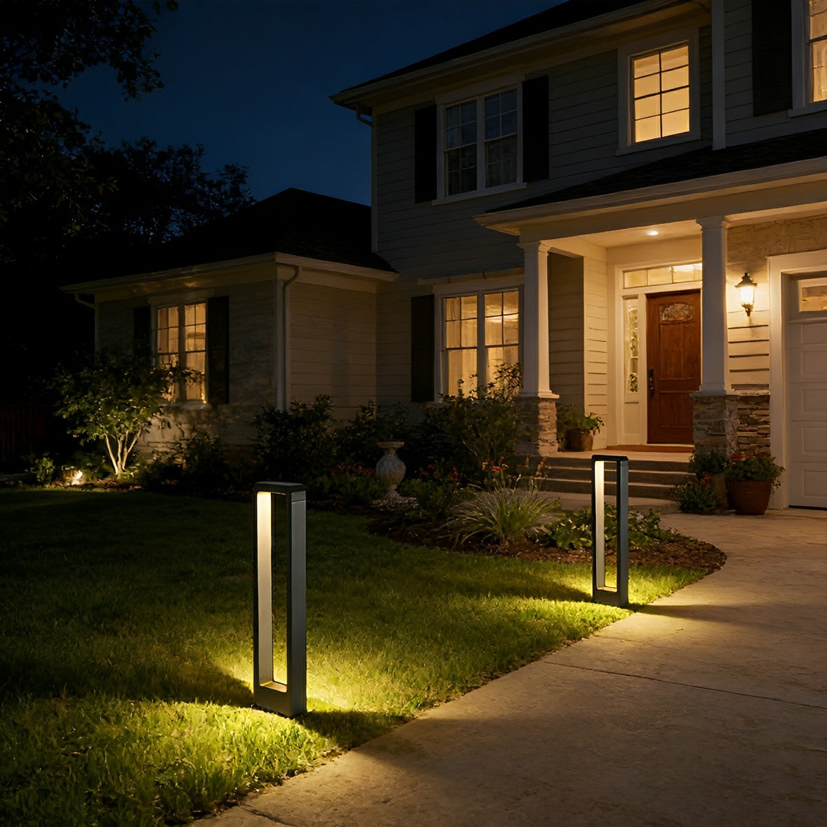 Aluminium Tuinlamp Zwart Rechthoekig LED Verlichting Gazon Tuin Pad Inbouw Sokkel IP65 Waterdicht Buitenverlichting | Sulvida