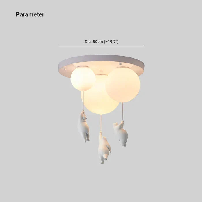Kinder Plafondlamp met Beermotief en Ballon – Speelse Verlichting voor Kinderkamer en Babykamer | Sulvida