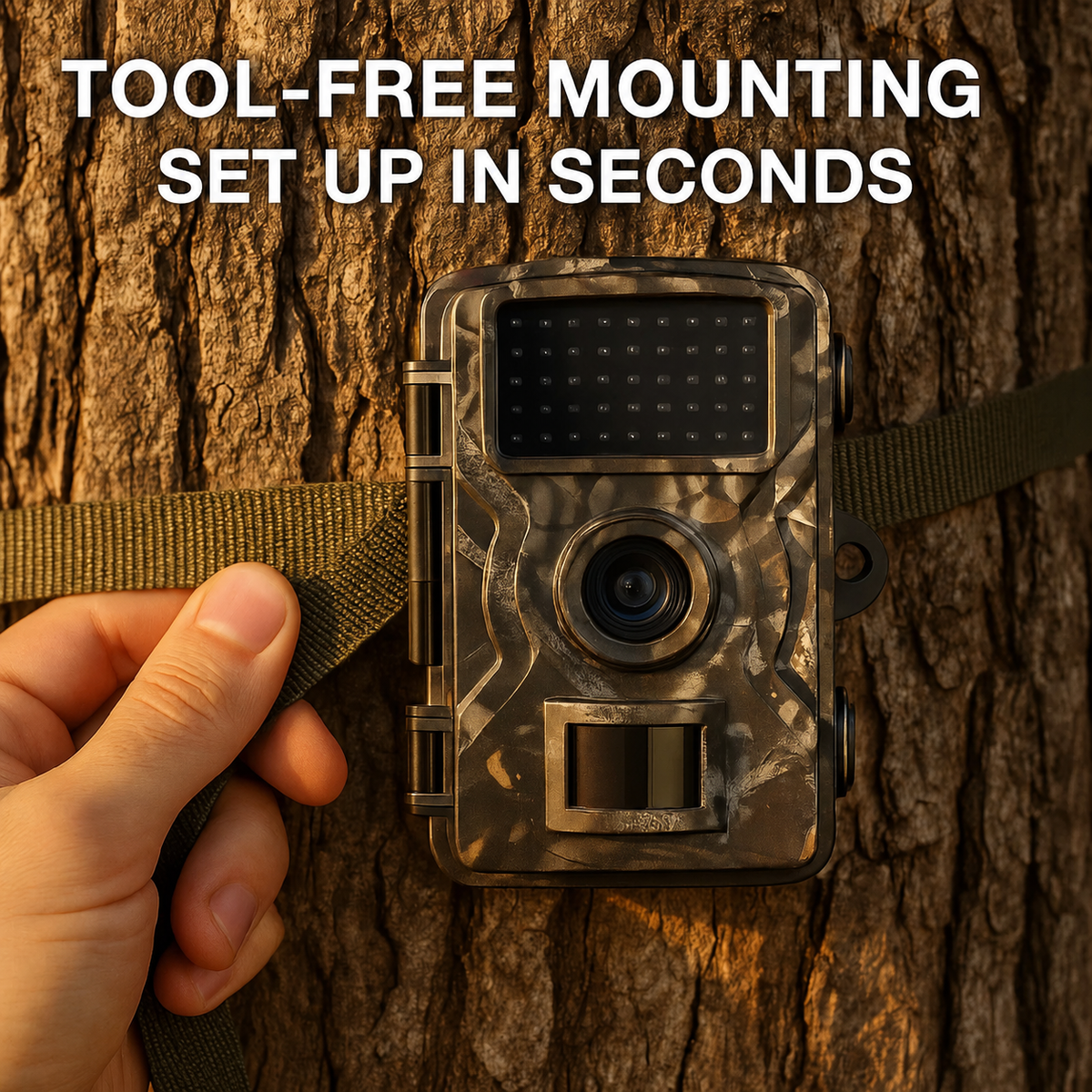 Wildkamera mit Nachtsicht, 16 MP, 1080p, Bewegungserkennung, IP66, wasserdichte Outdoor-Beobachtungskamera für die Natur | Sulvida