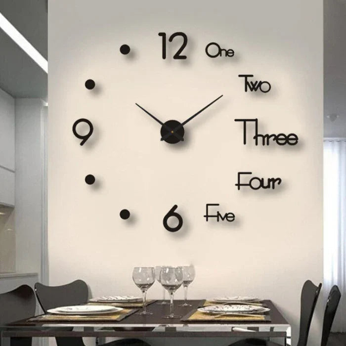 Ronde Wandklok Decoratief 30cm Zwart Cijfers Stille Uurwerk Metalen Wijzerplaat Modern Interieur Wanddecoratie | Sulvida