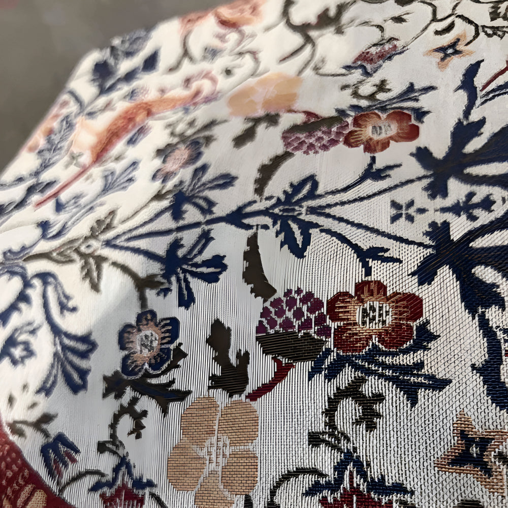 Jacquard Tafelloper met Vintage Vogelmotief en Kwastjes Landelijke Stijl Tafeldecoratie Eettafel Decoratie | Sulvida