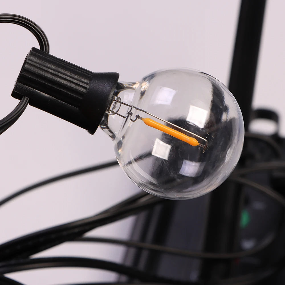 Solar Lichtslinger Tuinverlichting 9 of 15 Meter LED Warmwit Buitenverlichting Buiten Sfeerverlichting | Sulvida