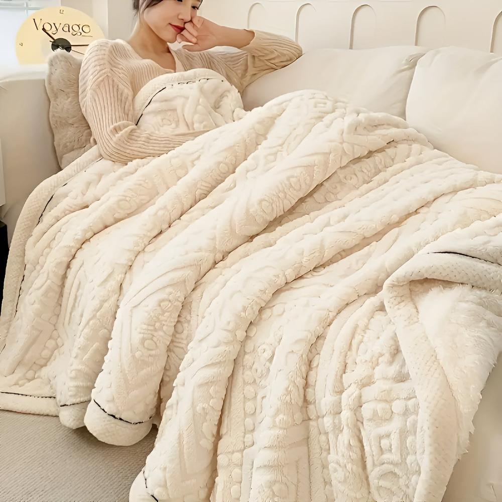 Dubbellaagse Sherpa Plaid Mandala Design met Fluweeltouch Decoratief Woonplaid voor Bank en Bed Luxe Deken | Sulvida