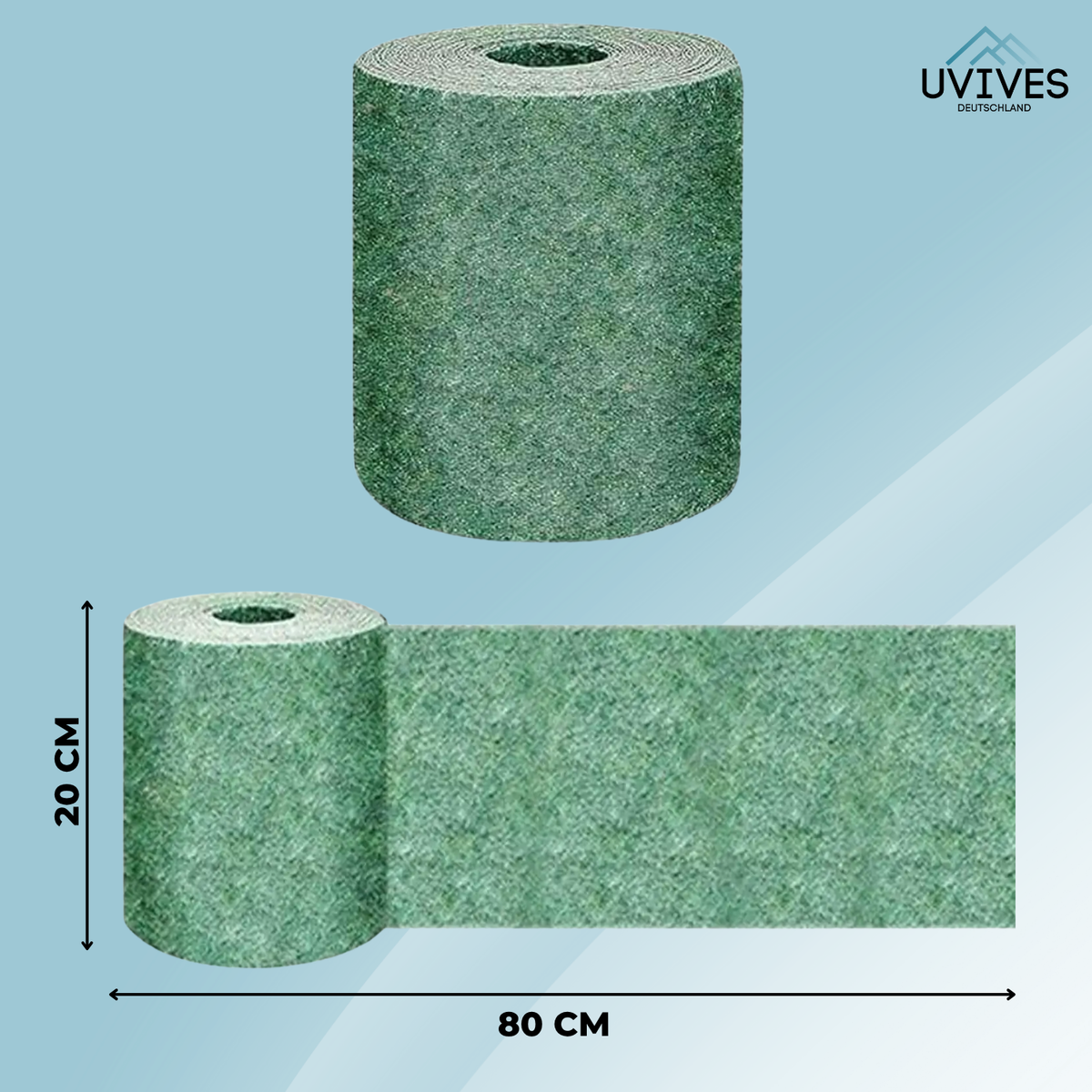 Natte à gazon biologique pour une pelouse verte instantanée 300x20cm, à germination autonome, sans creuser, installation rapide au jardin | Sulvida