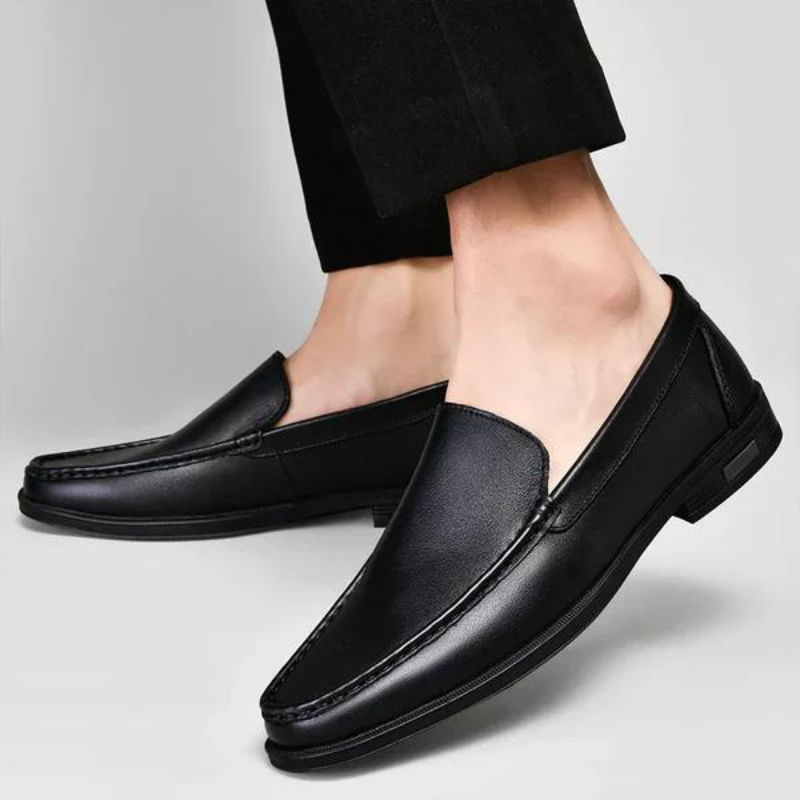 Lederen loafers heren premium comfortabel klassiek zwart bruin grijs blauw business formeel casual schoeisel | Sulvida