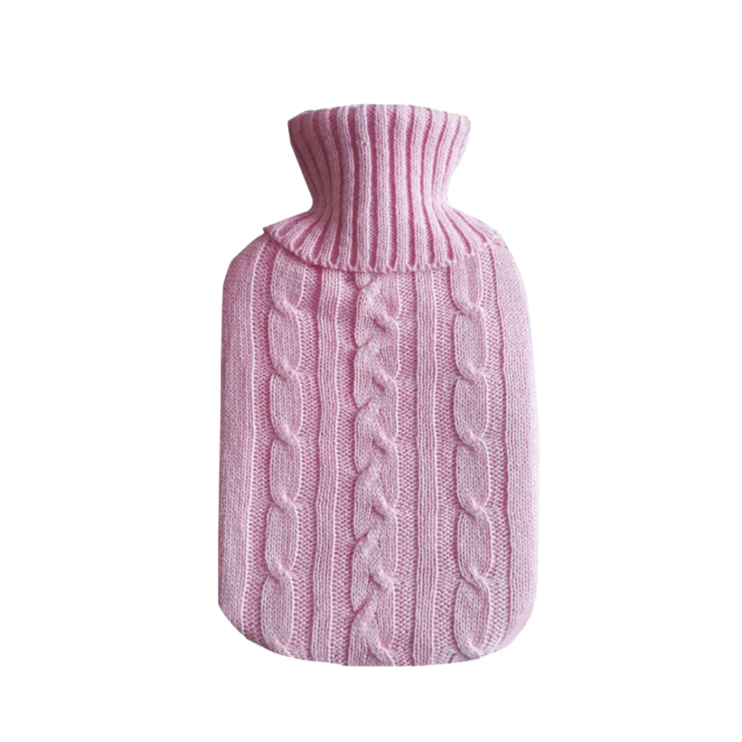 Warmwaterkruik 2 liter met zachte pluche hoes afneembaar comfortabel wol imitatiebont voor koude dagen | Sulvida