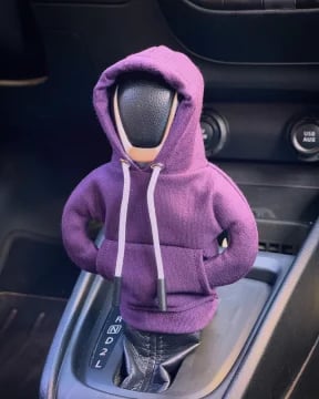 Mini housse de levier de vitesse en forme de sweat à capuche, accessoire décoratif amusant pour l'intérieur de la voiture, noir, orange, vert, sportif | Sulvida
