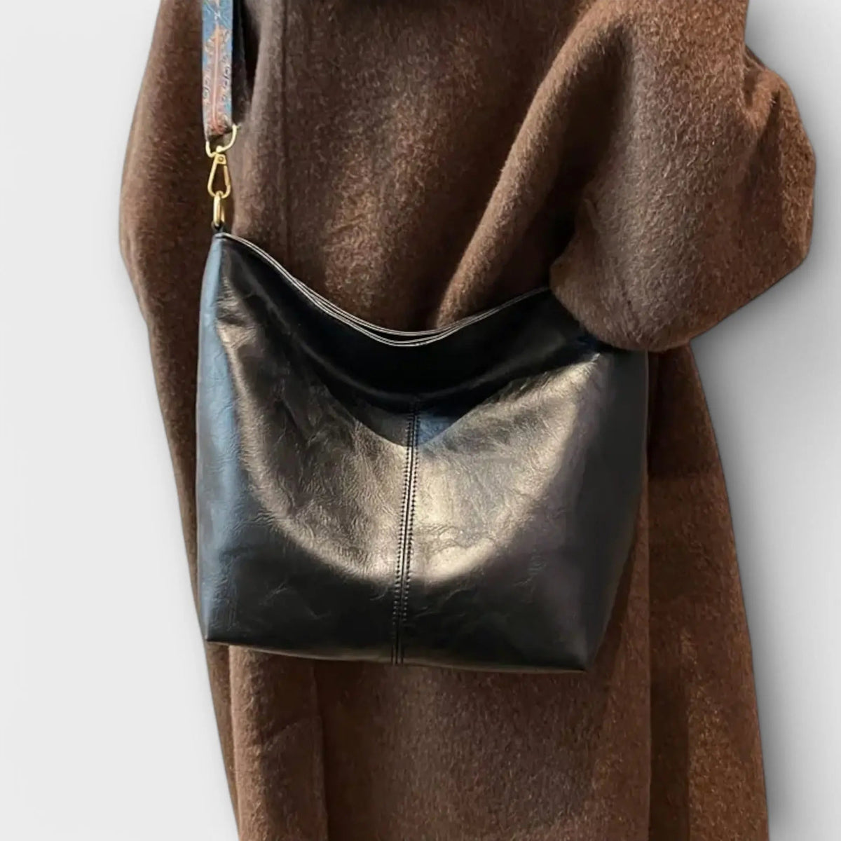 Vintage Schoudertas Dames Crossbody Tas Geborduurd Verstelbaar Handtas voor Dagelijks Gebruik Werk Reizen Shopping | Sulvida
