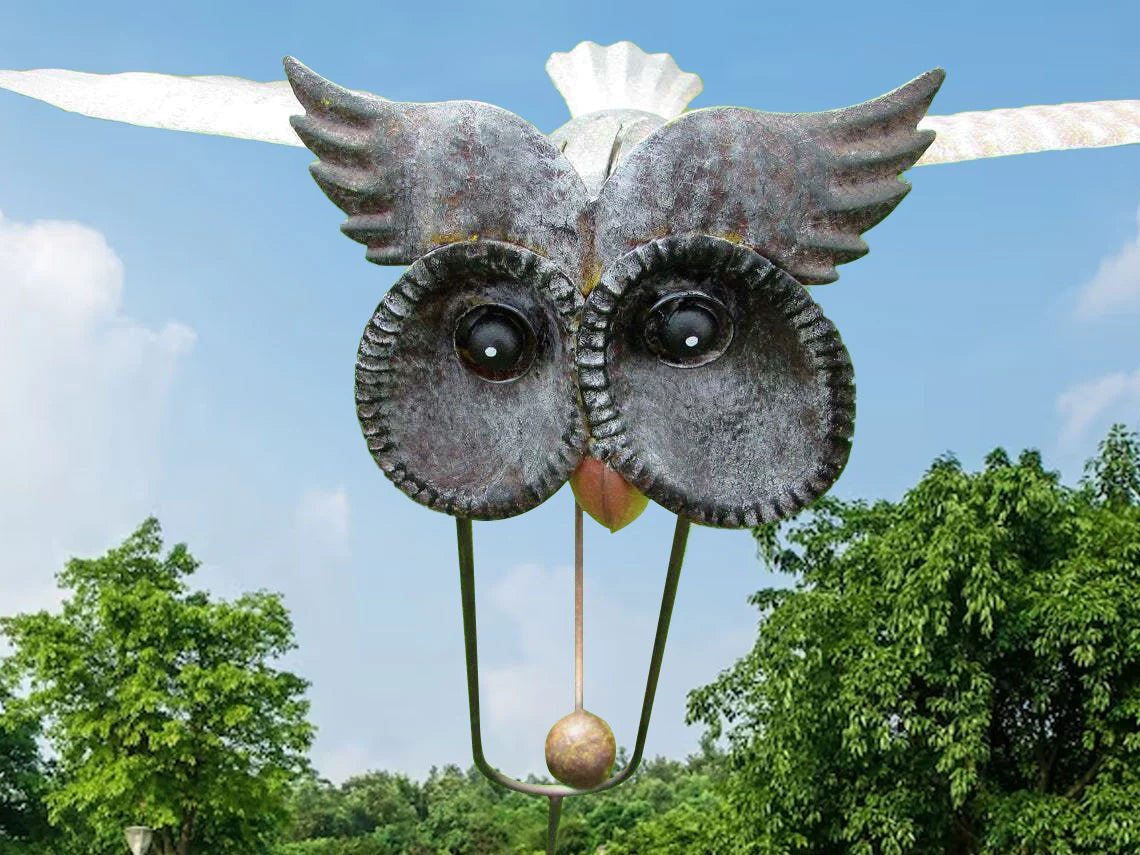 Metalen Tuin Windmolen Vogel of Adelaar Decoratie op Staander voor Buiten Terras of Gazon Tuindecoratie met Bewegende Vleugels | Sulvida