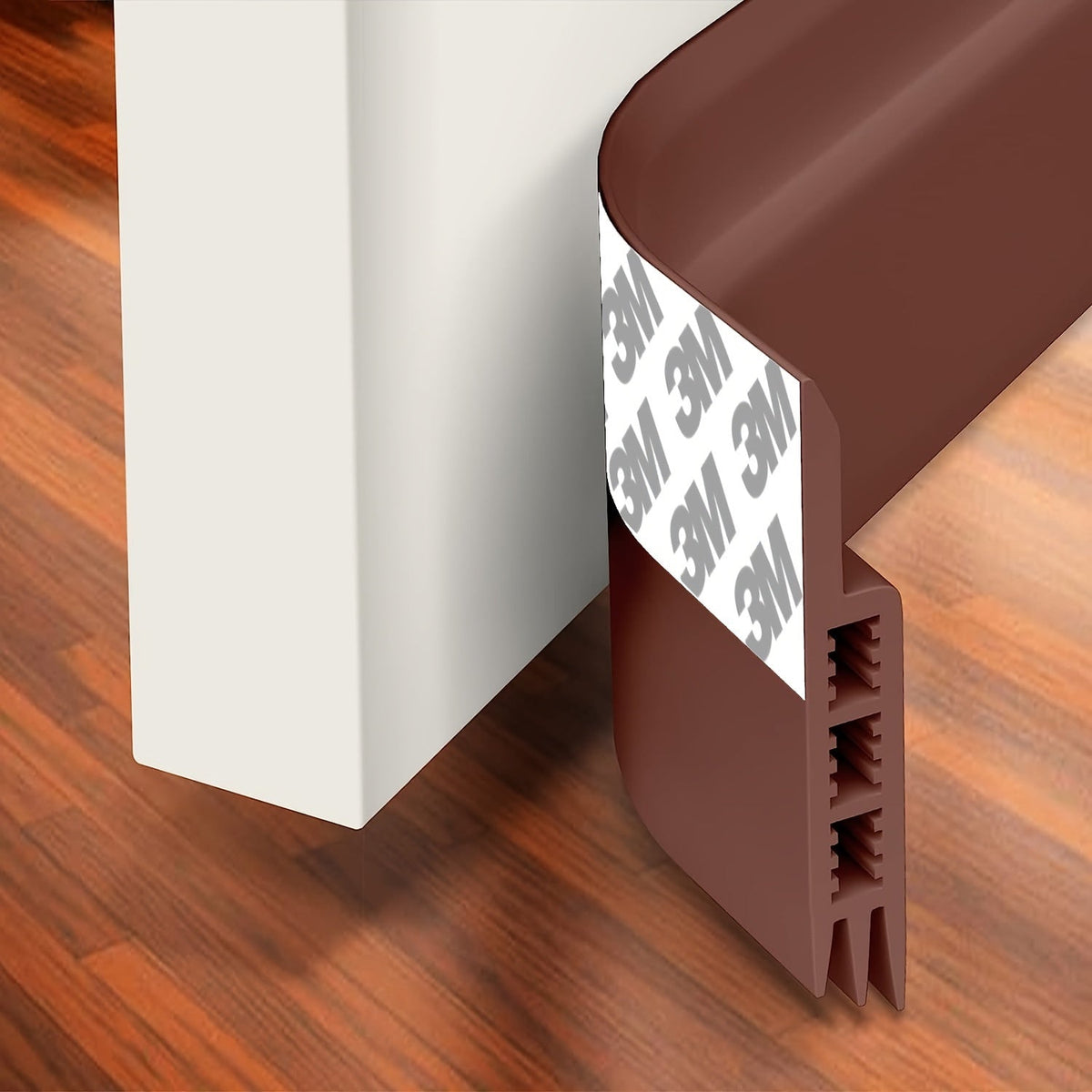 Siliconen Deurtochtstrip 99 cm Zelfklevend Geluids- en Tochtisolerend Energiebesparend Zwart Wit Grijs | Sulvida