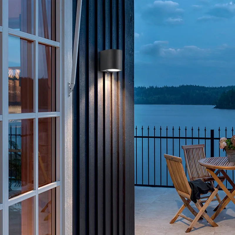 Vierkante Buitenwandlamp Zwart Metaal Glas LED Tuin Entree Verlichting Modern Design Waterdicht Buitenmuur | Sulvida