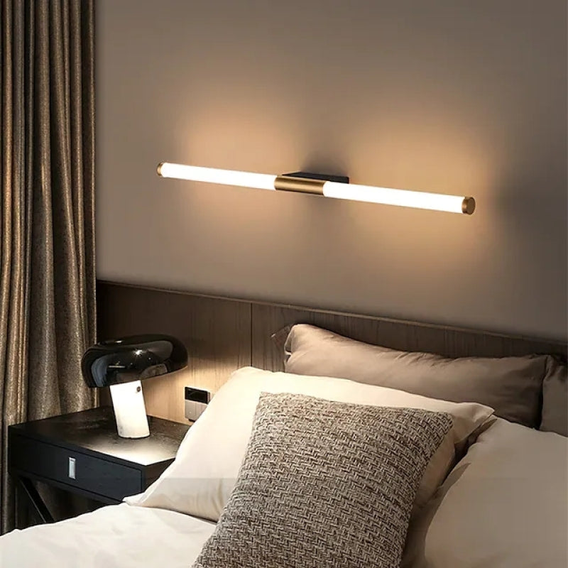 Minimalistische Lineaire Wandlamp Goud 49-69cm LED Waterdicht Badkamerspiegel Verlichting Modern Design | Sulvida