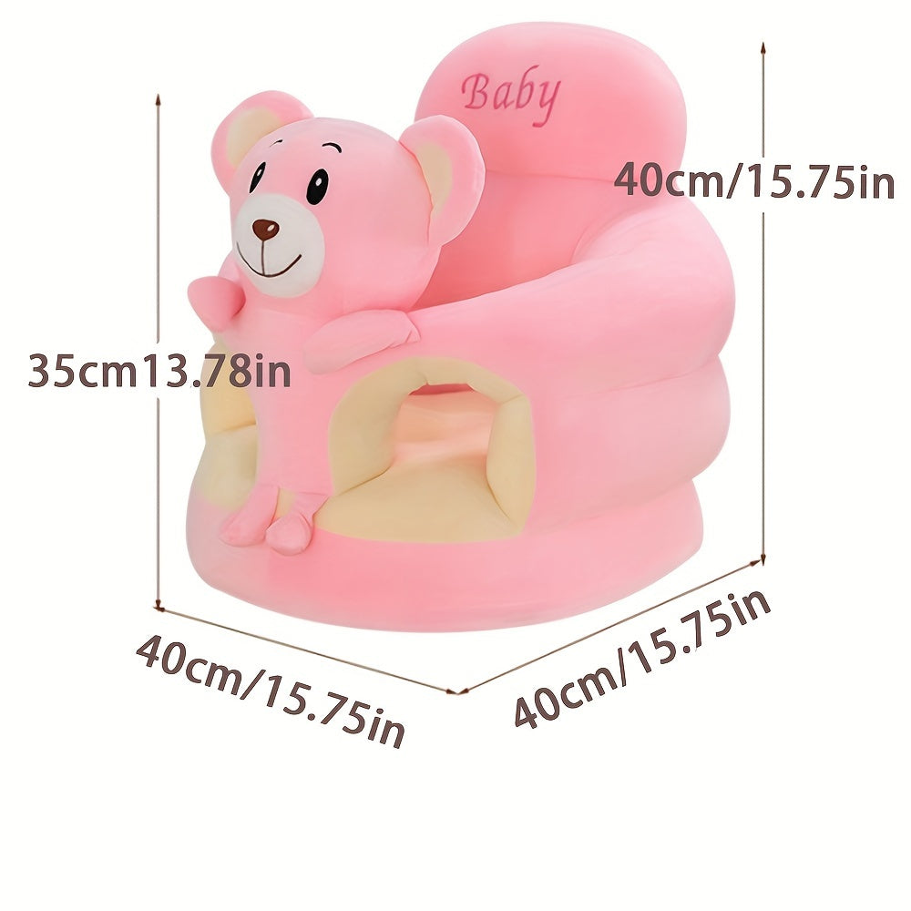 Babyzitstoeltje Pluche met Stevig Rugkussen voor Zitsteun Peuters Beestjes Decoratief Comfortabel Zacht | Sulvida