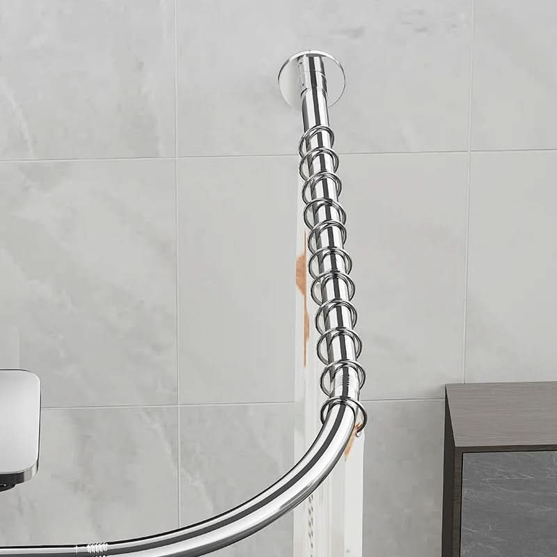 Douchegordijnstang L-Vorm Uitschuifbaar RVS Hoekdouche 121-130 cm Verstelbaar Badkamer Douchestang Beslag | Sulvida