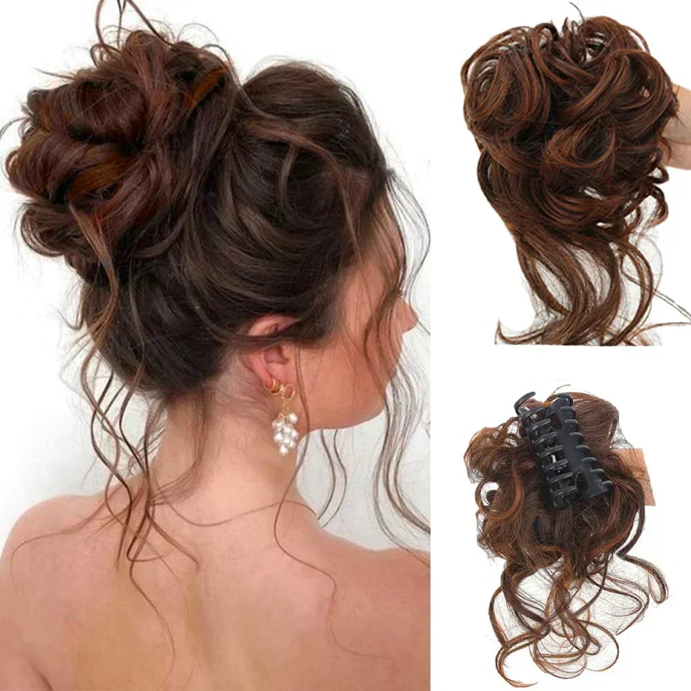 Clip-in Haarknot met Volume en Krullen voor Vol Effect – Instant Haarstuk 18 Kleuren | Sulvida