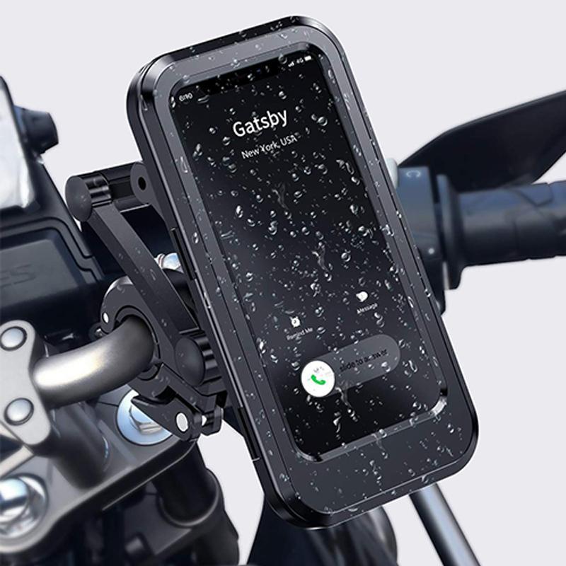 Waterdichte telefoonhouder fietsenstuur met oplaadmogelijkheid powerbank 5000 mAh 15W USB voor smartphone | Sulvida