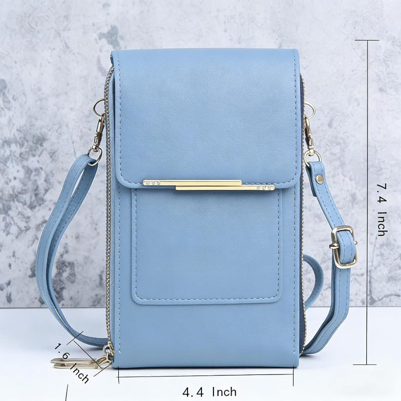 Crossbody Telefoontas met RFID-bescherming en Touchscreen Venster – Veilige Handsfree Portemonnee voor Smartphones tot 6,7 inch | Sulvida