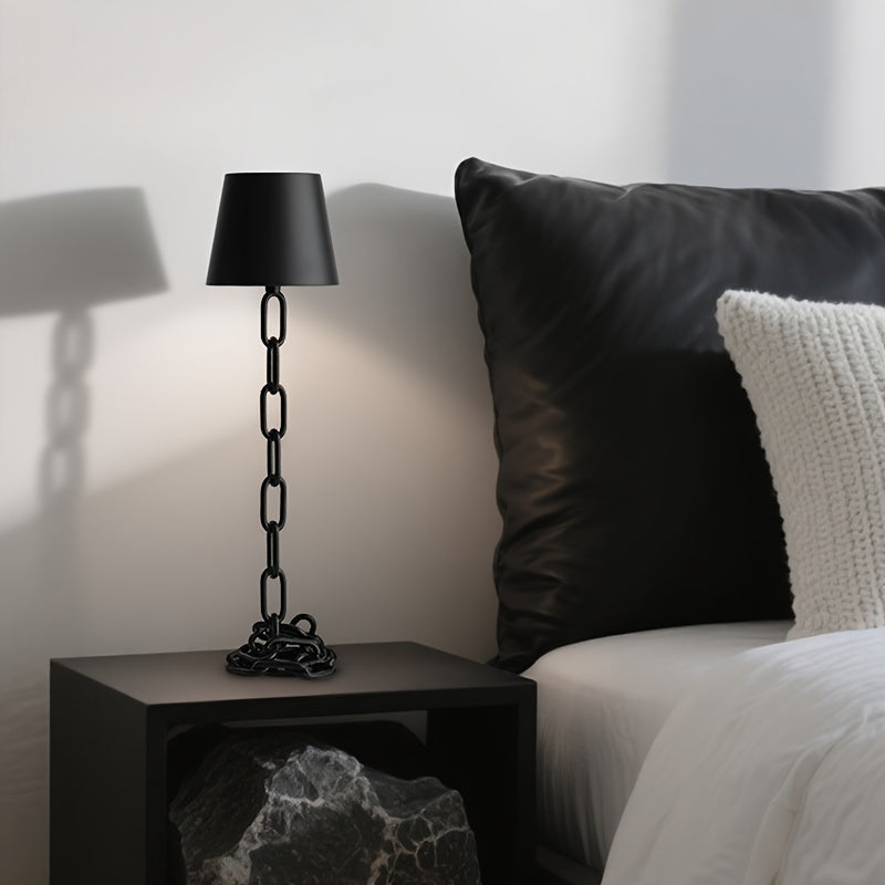 Oplaadbare Tafellamp met Schakelknoppen Metaal Mat Zwart 41 cm LED Dimbaar Snoerloos Modern Design Lamp | Sulvida