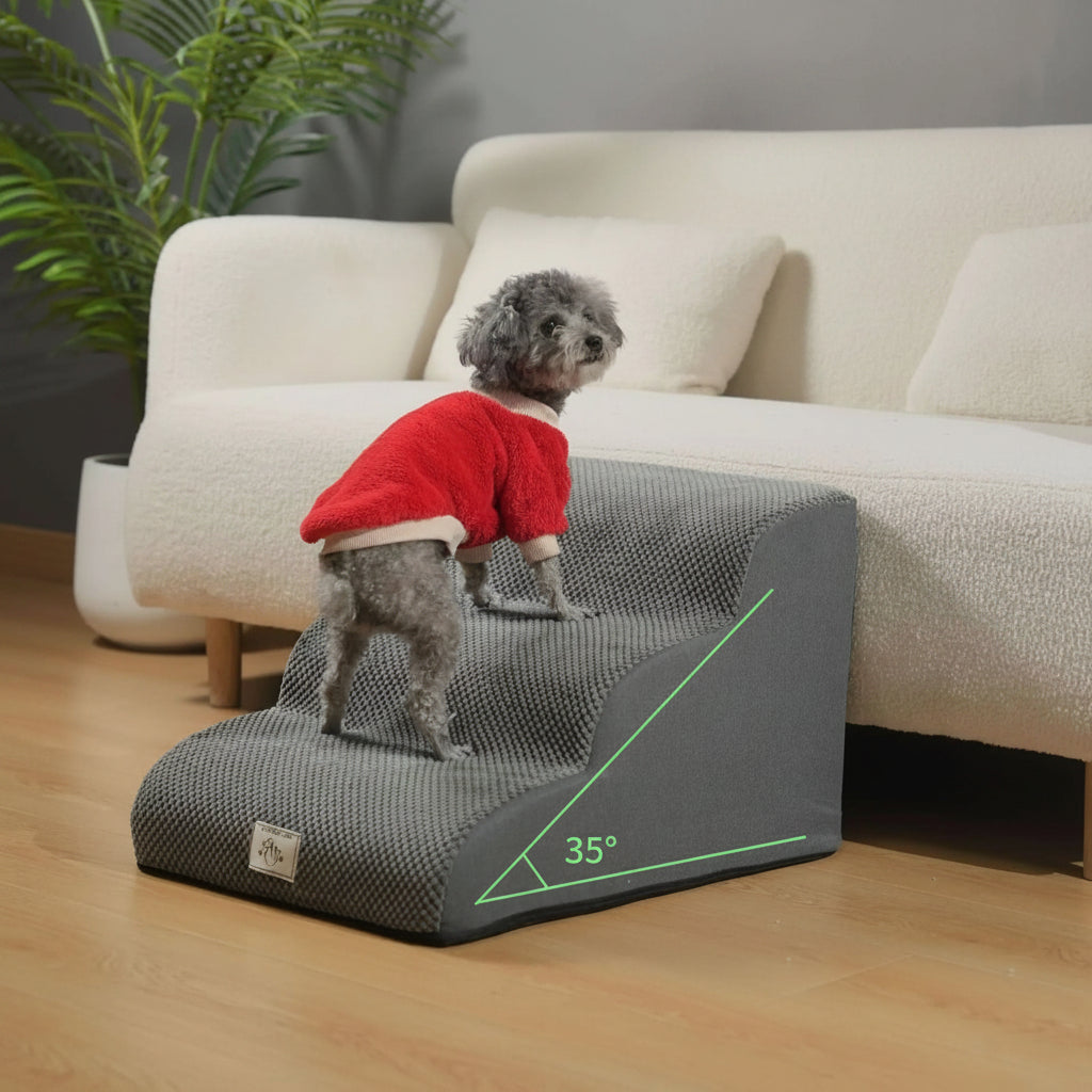 Huisdieren Trapje Schuim 3 Treden Hond Kat Opgang Bank Bed Lichtgewicht Hulp Klein Bejaarde Dieren Foam | Sulvida