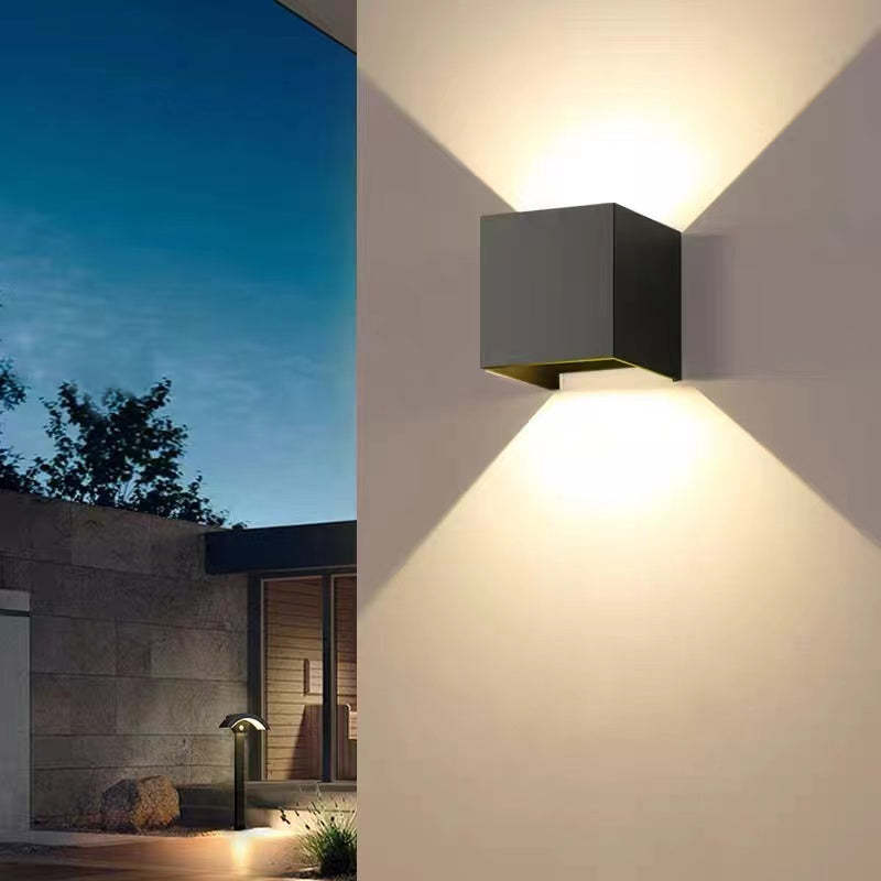 Verstelbare Vierkante Buitenwandlamp LED Zwart Wit Grijs Waterdicht IP65 Modern Design Tuin Veranda Gevel | Sulvida