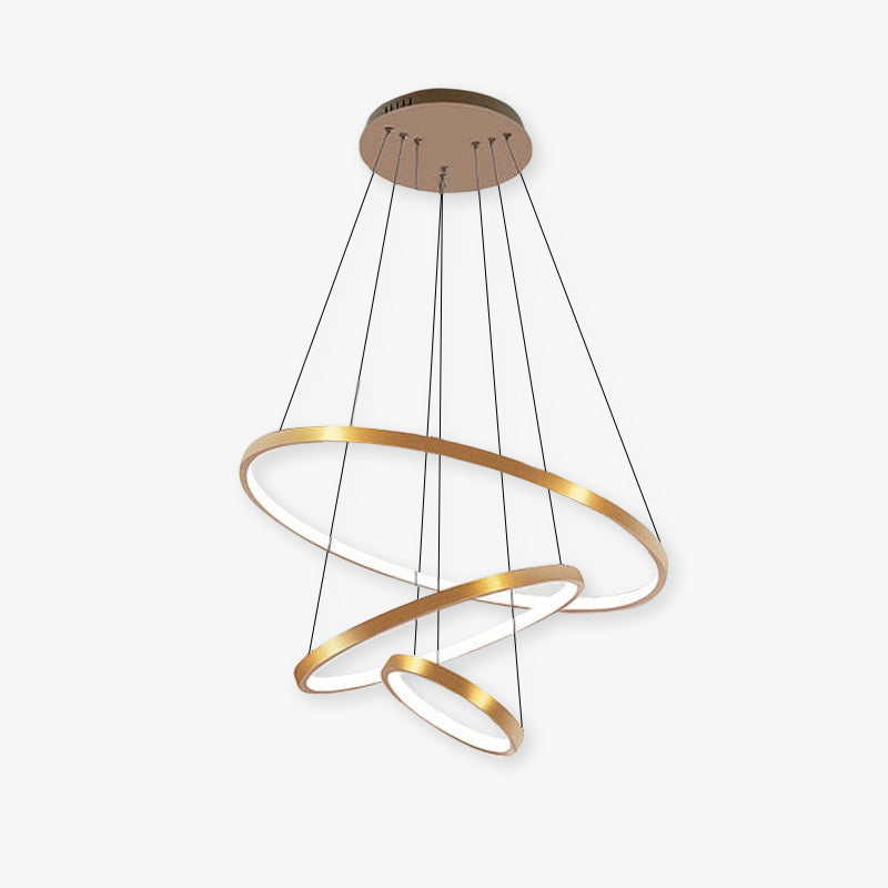 LED Hanglamp Drie Ringen Modern Metaal Verstelbaar Zwart Wit Goud Design Woonkamer Eetkamer Slaapkamer | Sulvida