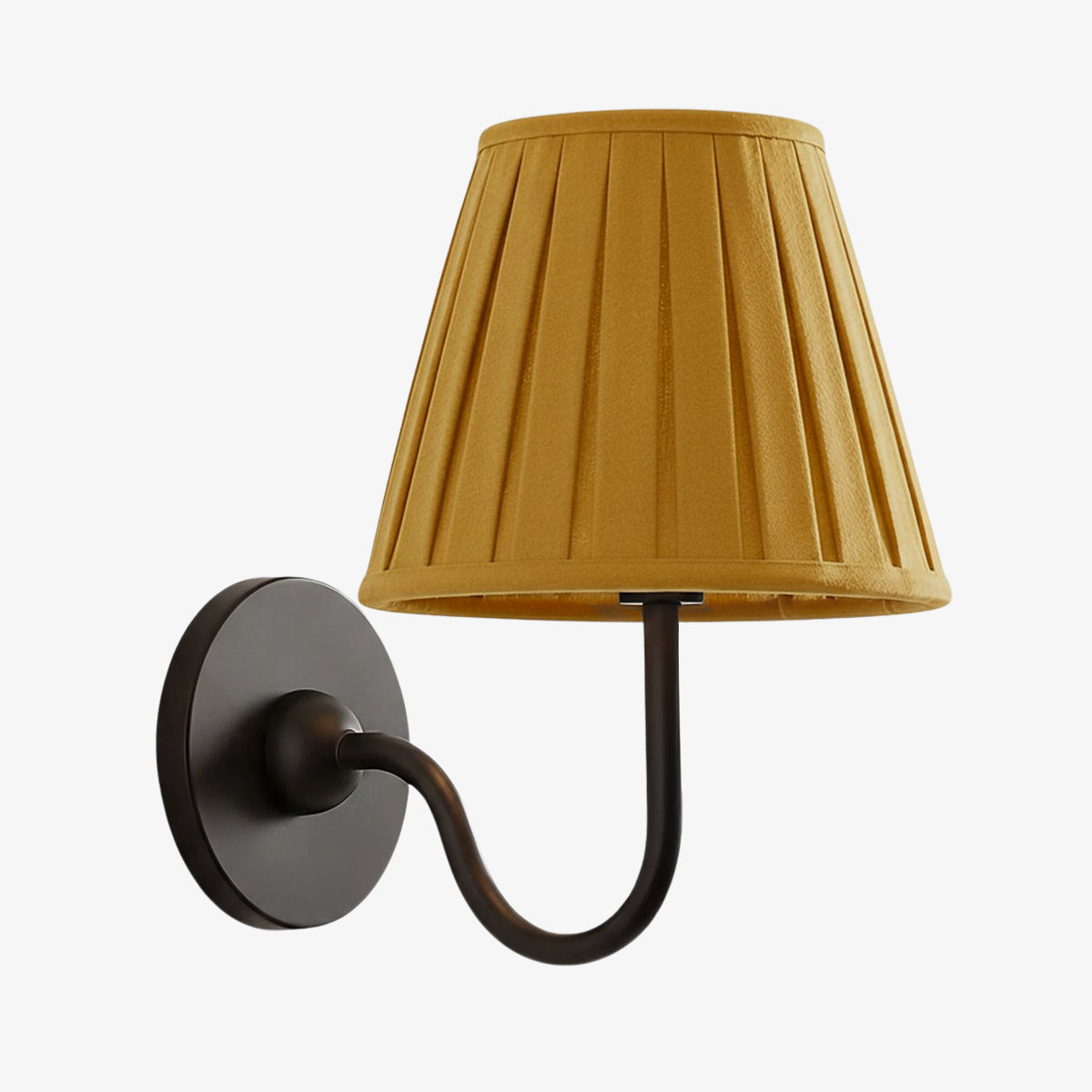 Wandlamp Linnen Kap Messing Armatuur Plissé of Glad Stof E12 Fitting Hardwired Decoratieve Verlichting | Sulvida