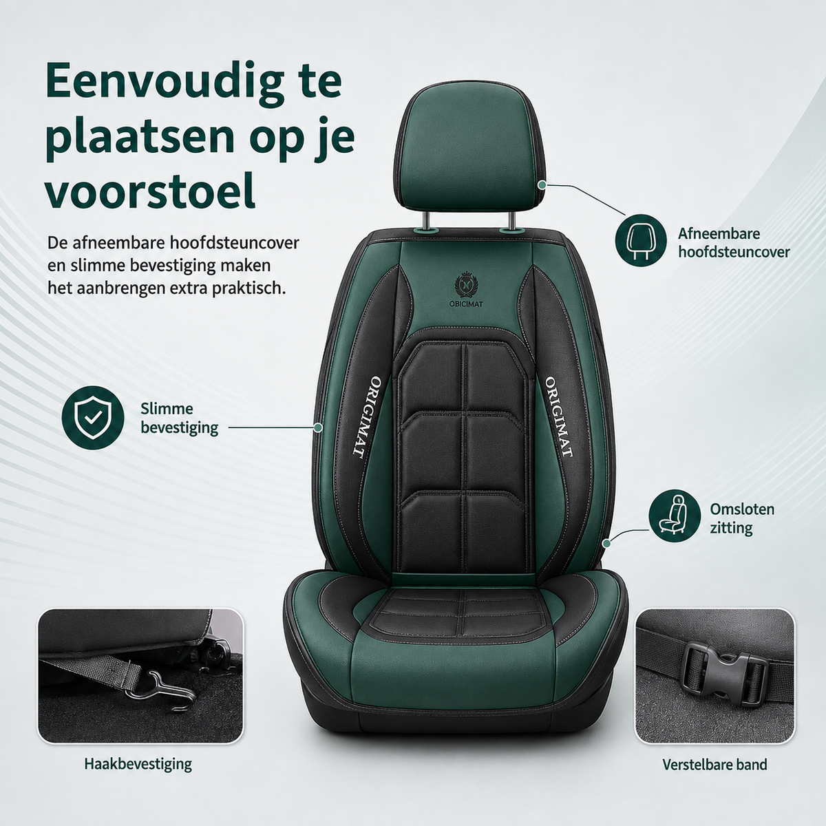 Autostoelhoes Met Airbag-Opening Multicapa Vulling Opbergvak Universeel Passend 11-Delig Complete Set Auto | Sulvida