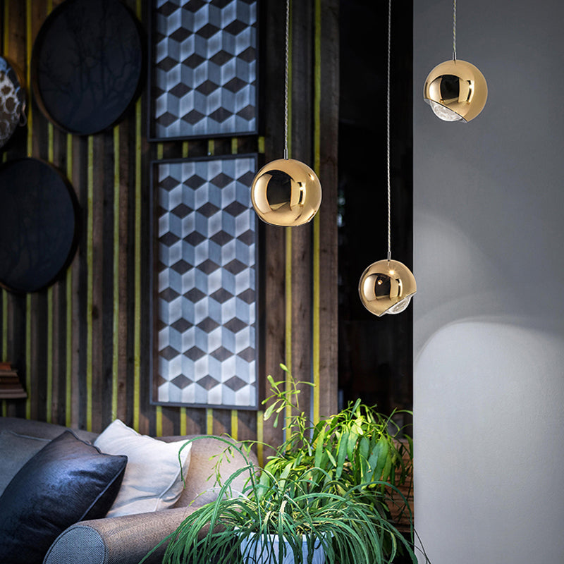 Hanglamp Bol Metaal Acryl Goud Zilver Modern LED E27 Woonkamer Eetkamer Slaapkamer Design Verlichting | Sulvida