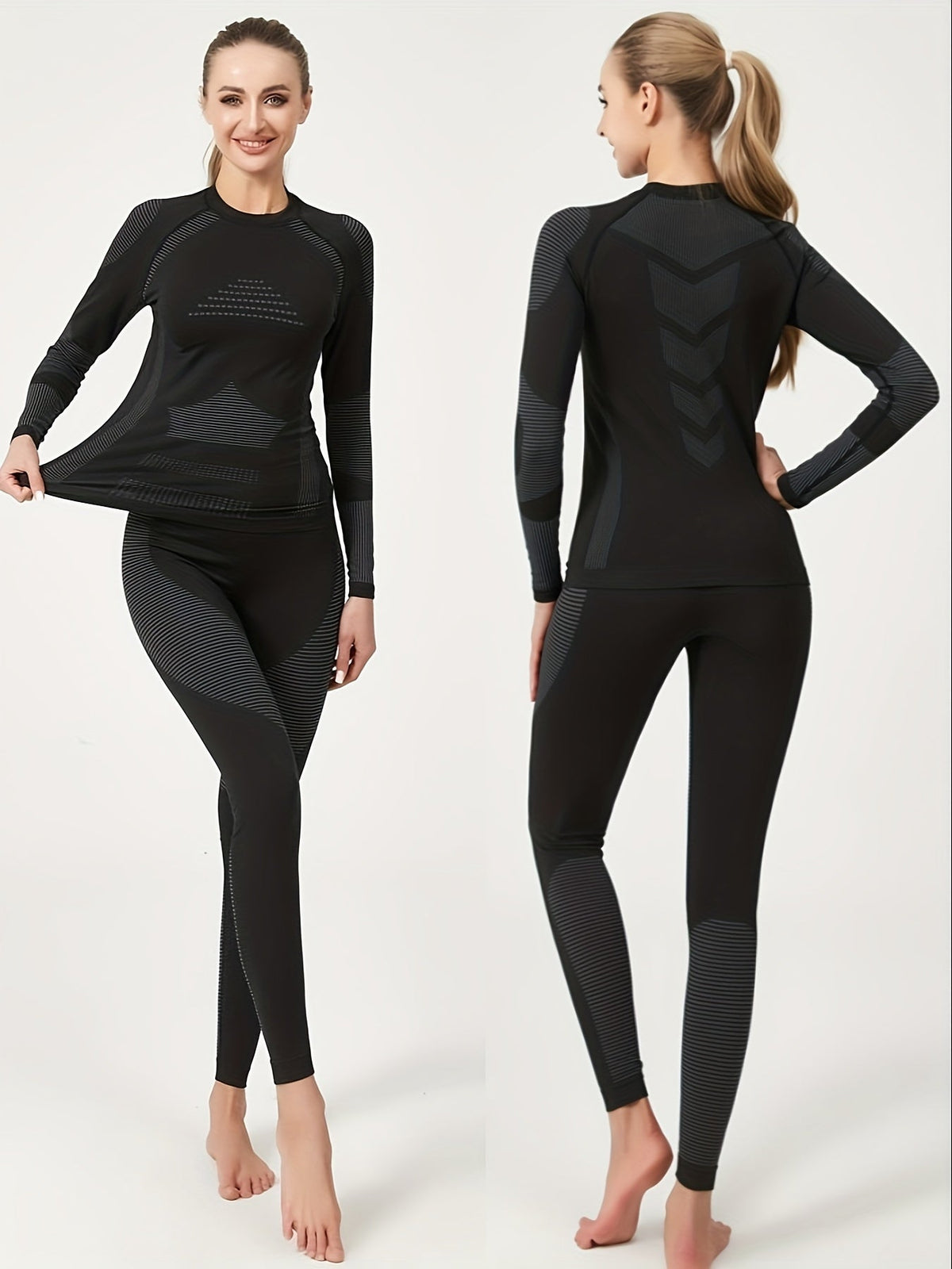 Thermo-Ondergoed Set Dames Thermisch Skiën Yoga Warm Basis Comfortabel Herfst Winter Sportkleding Laagjes | Sulvida