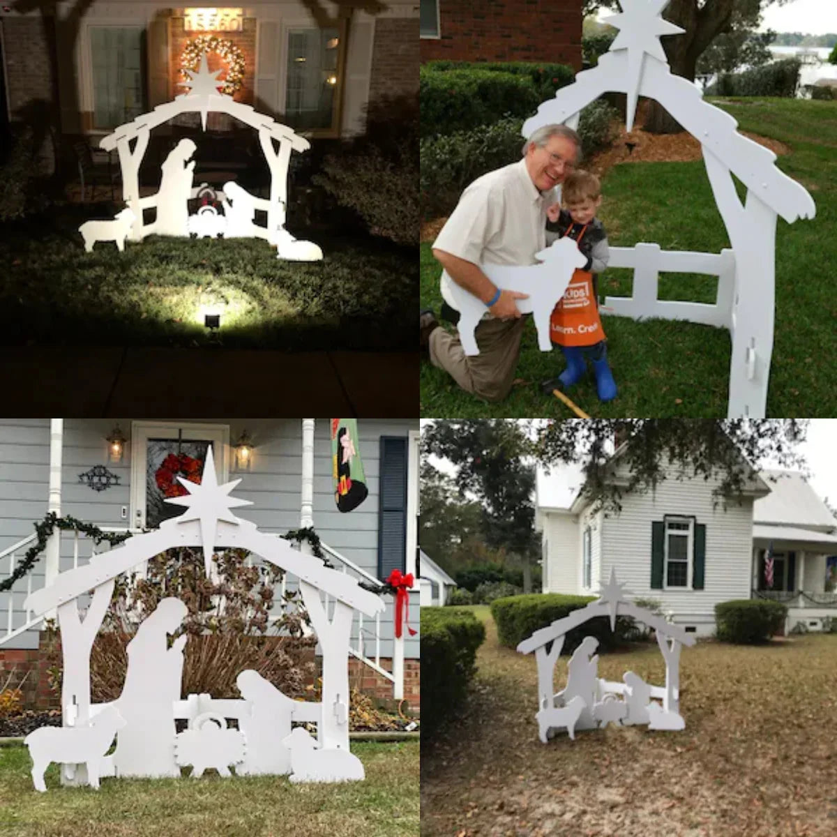 Decoratieve Kerststal Weerbestendig Kunststof voor Tuin Buiten Buitendecoratie Kerstsfeer Nativity Scene | Sulvida