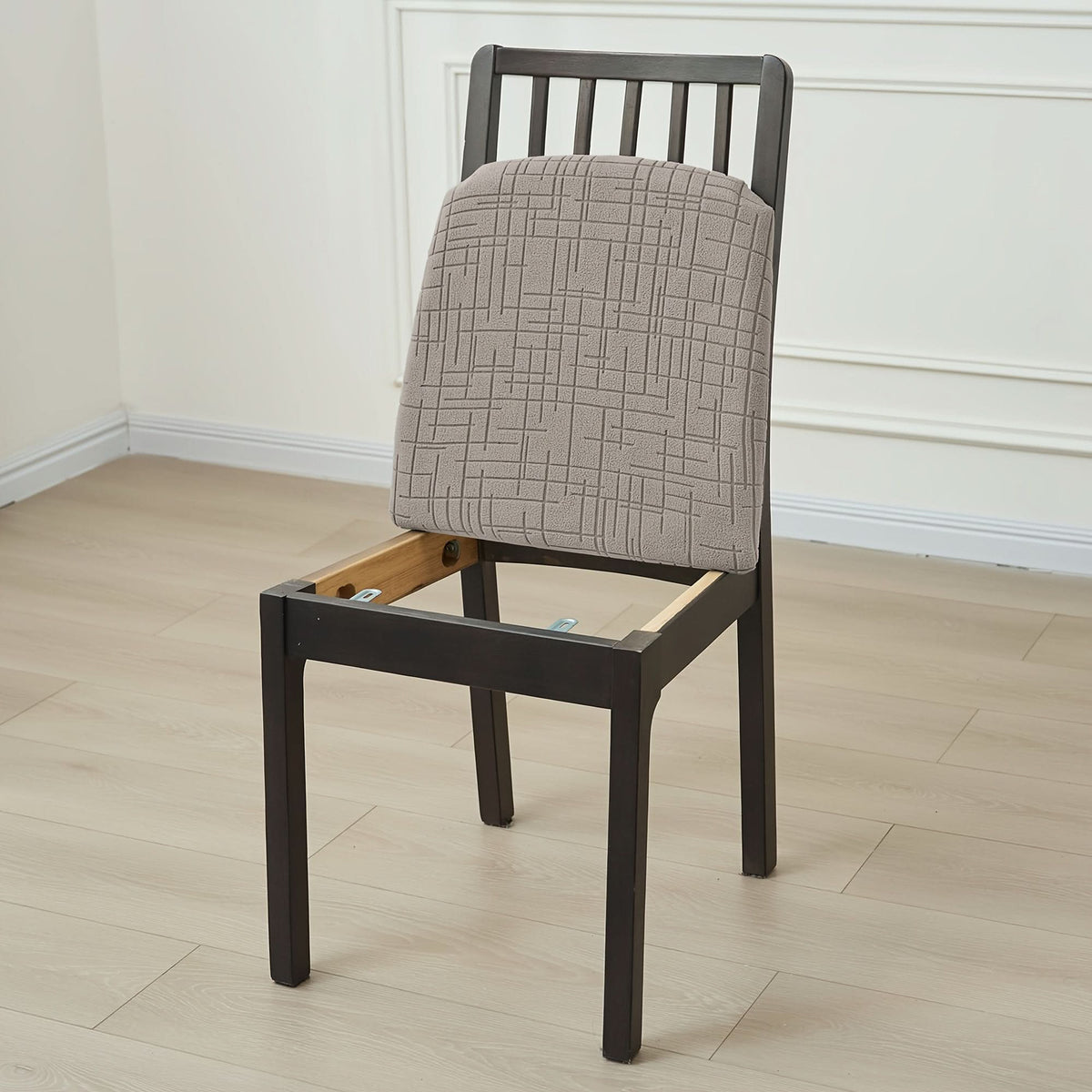 Housses de chaise extensibles pour protection de chaises de salle à manger, souples et confortables, en beige, kaki, gris, noir et vert | Sulvida