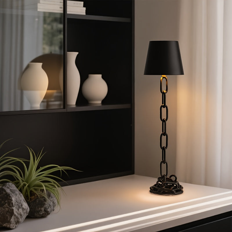 Oplaadbare Tafellamp met Schakelknoppen Metaal Mat Zwart 41 cm LED Dimbaar Snoerloos Modern Design Lamp | Sulvida