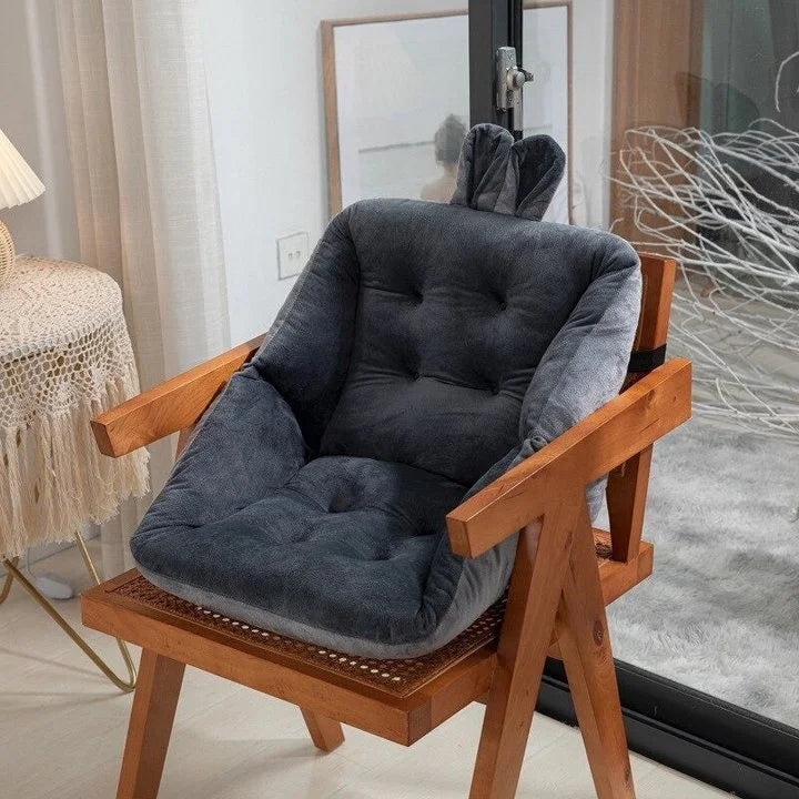 Coussin d’assise ergonomique avec dossier pour soutenir le coccyx et le bas du dos, 45x45 cm, confort au bureau | Sulvida