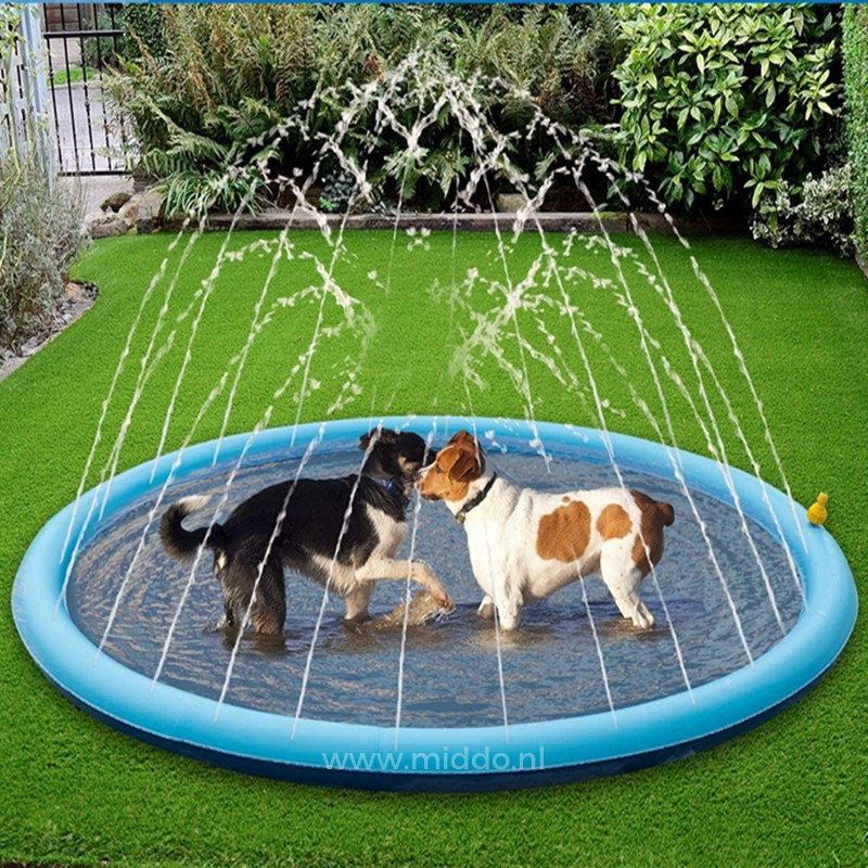 Waterspeelmat voor kinderen en huisdieren tuinspeelgoed sprinkler speelkleed zomer waterplezier buitenspelen | Sulvida